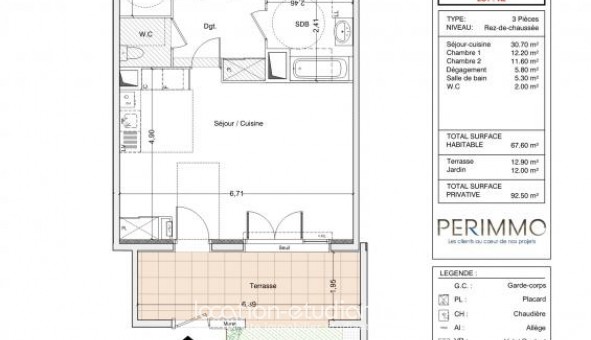 Logement tudiant T3 à Robion (84440)