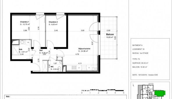 Logement tudiant T3 à Sennecey ls Dijon (21800)