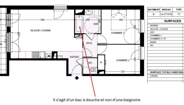 Logement tudiant T3 à Tours (37000)