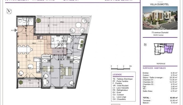 Logement tudiant T4 à Cachan (94230)