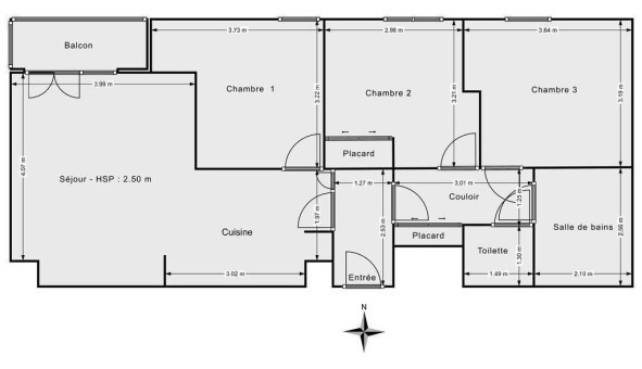 Logement tudiant T4 à Massy (91300)