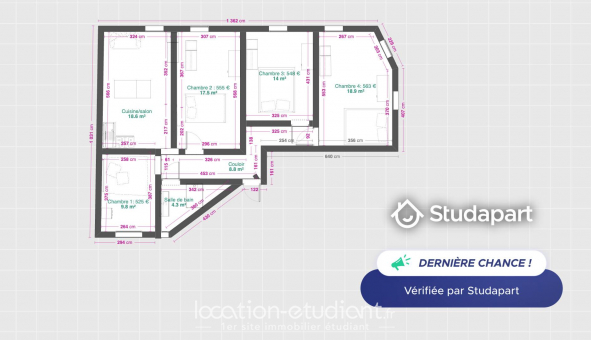 Logement tudiant T5 à Strasbourg (67000)