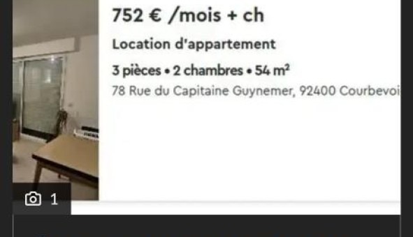 Logement tudiant Location Colocation Vide Courbevoie (92400)