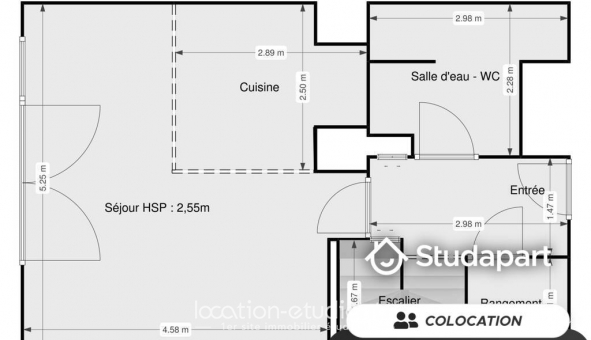 Colocation tudiante Studio à Antibes (06160)