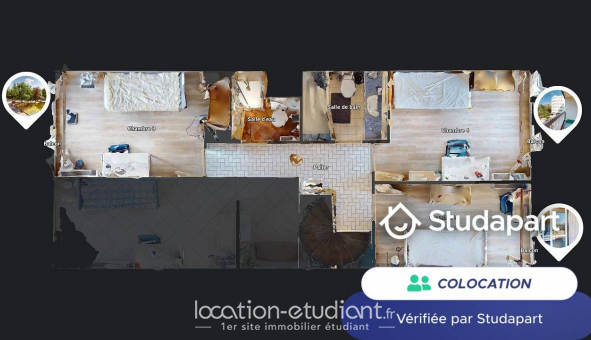 Colocation tudiante Studio à Cergy (95000)