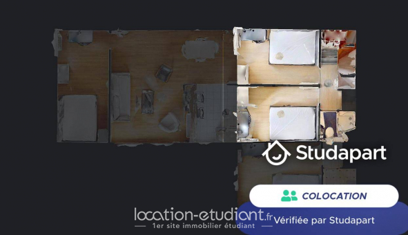 Colocation tudiante Studio à Cergy (95000)