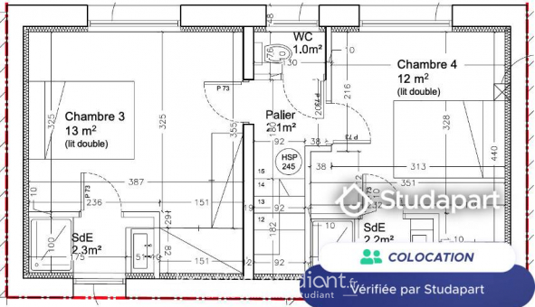 Colocation tudiante Studio à Chtillon (92320)