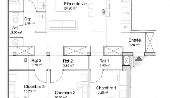 Colocation tudiante T4 à Clermont Ferrand (63000)