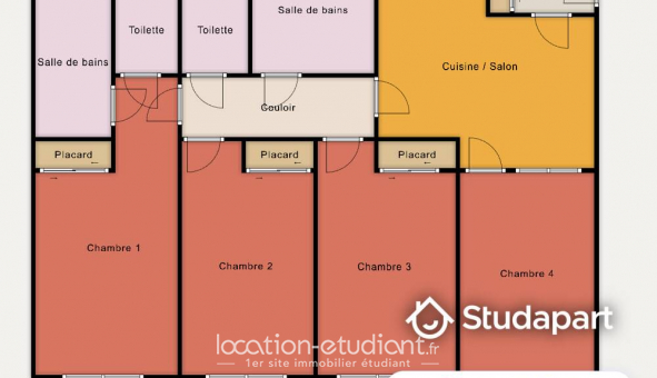 Colocation tudiante Studio à Clichy (92110)