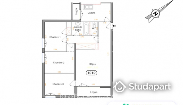 Colocation tudiante Studio à Frjus (83600)