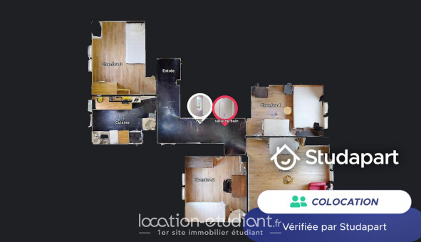 Colocation tudiante Studio à Grenoble (38000)