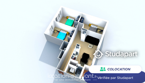 Colocation tudiante Studio à Grenoble (38000)