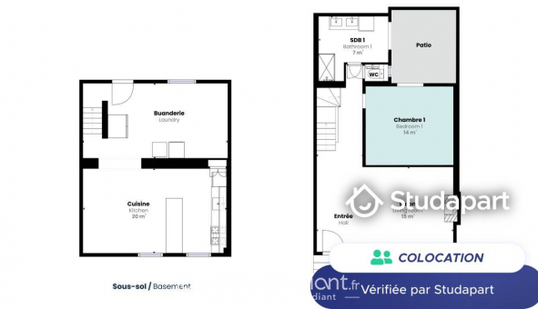 Colocation tudiante Studio à Levallois Perret (92300)