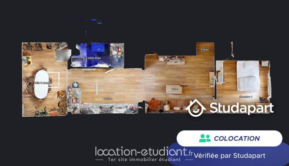 Colocation tudiante Studio à Lille (59800)