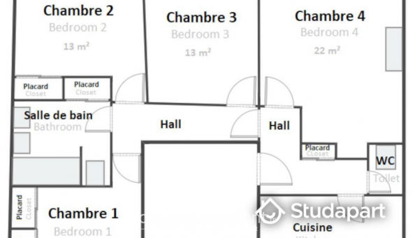 Colocation tudiante Duplex à Montpellier (34080)