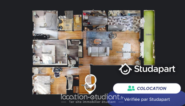 Colocation tudiante Studio à Nantes (44200)