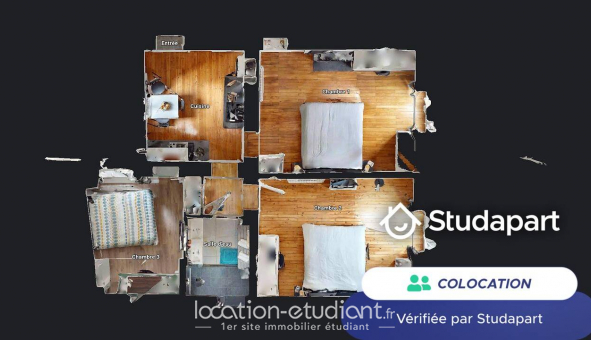 Colocation tudiante Studio à Nantes (44200)