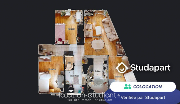 Colocation tudiante Studio à Nantes (44200)