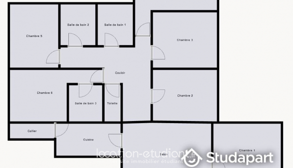 Colocation tudiante Chambre dans une colocation de 23m2