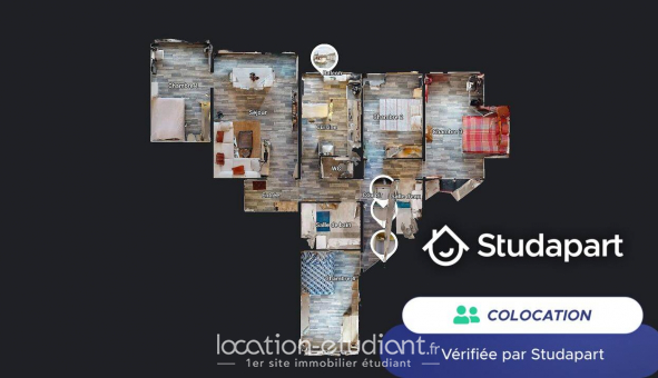 Colocation tudiante Studio à Pau (64000)