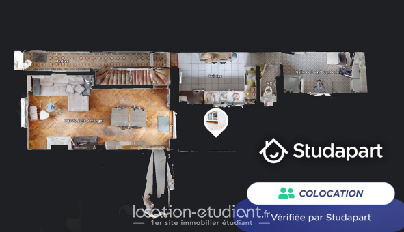 Colocation tudiante Studio à Roubaix (59100)