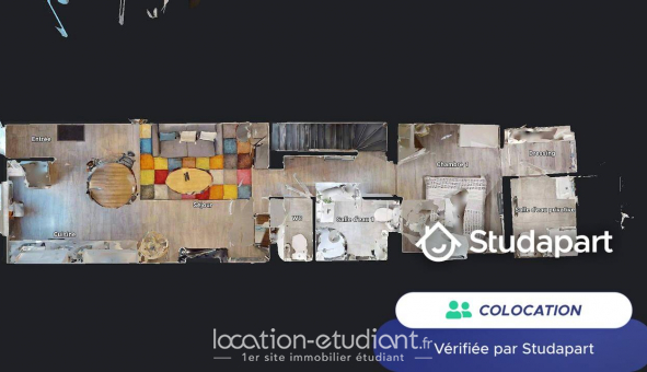 Colocation tudiante Studio à Roubaix (59100)