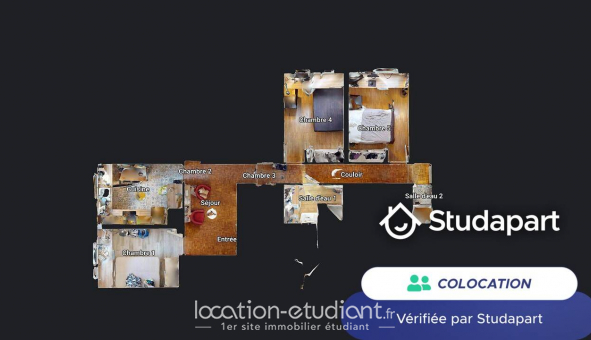 Colocation tudiante Studio à Saint tienne du Rouvray (76800)