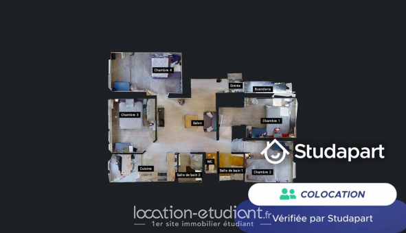 Colocation tudiante Studio à Talence (33400)