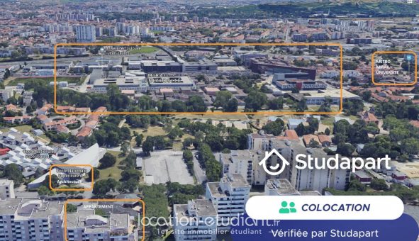 Colocation tudiante Studio à Toulouse (31500)