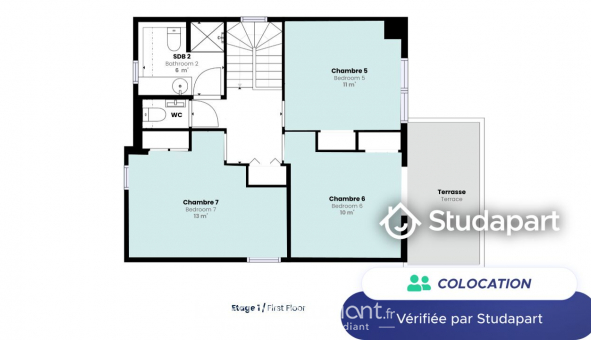 Colocation tudiante Studio à Villejuif (94800)