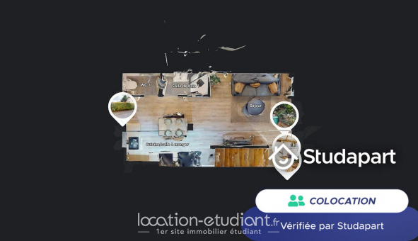 Colocation tudiante Studio à Villeneuve la Garenne (92390)