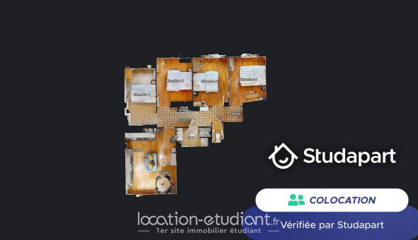 Colocation tudiante Studio à Villeurbanne (69100)