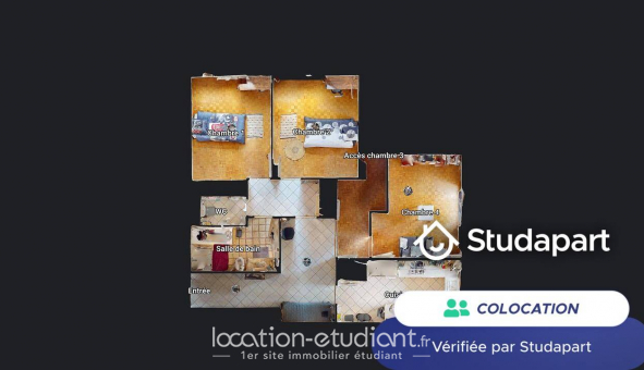 Colocation tudiante Studio à Villeurbanne (69100)