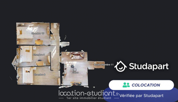 Colocation tudiante Studio à Villeurbanne (69100)