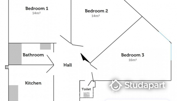 Colocation tudiante T1 à Lyon 3me arrondissement (69003)