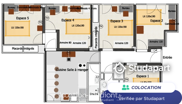 Colocation tudiante T5 à Melun (77000)